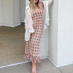 Zara Crochet Maxi Dress